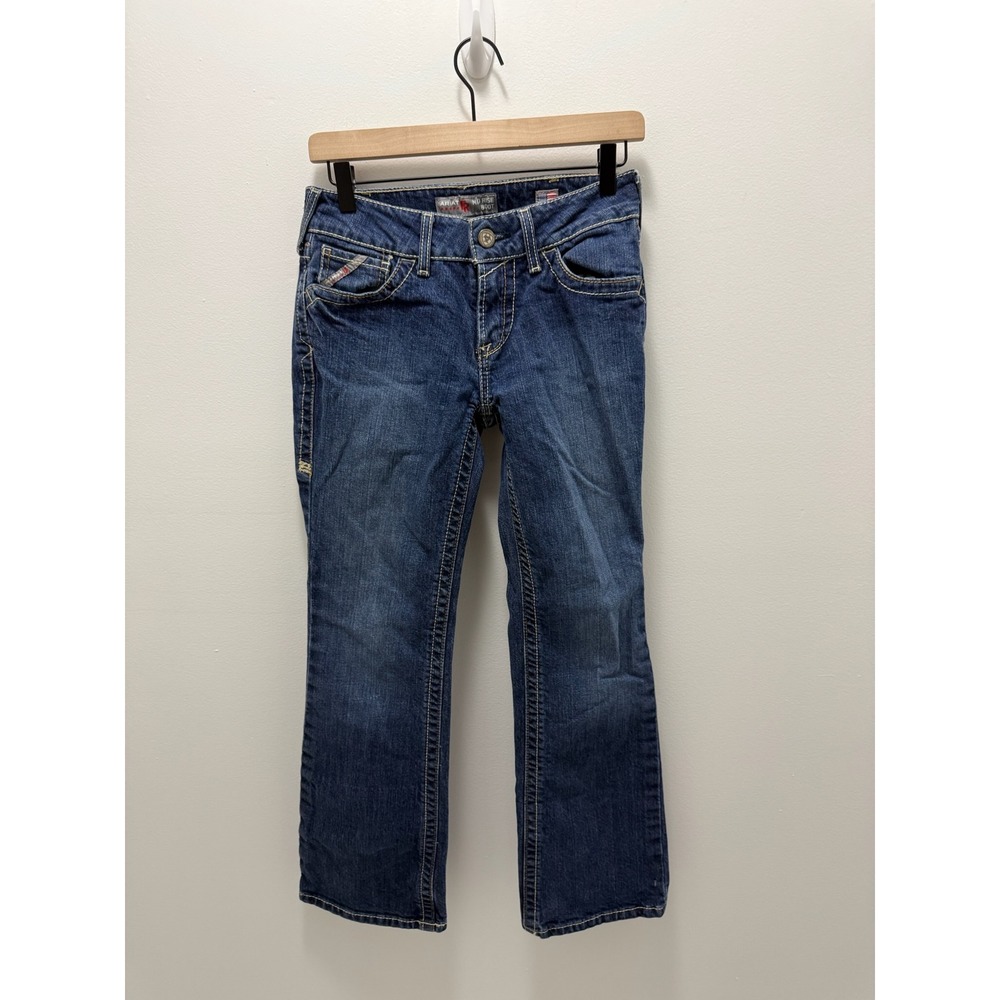 Ariat FR Mid Rise Bootcut Jeans Dark Wash Flame Resistant Denim 25S